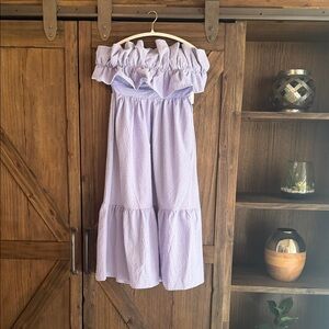 Lavender Off-Shoulder Dress